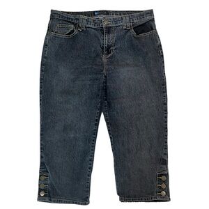 Relativity vintage y2k dark wash denim‎ capris sz 14